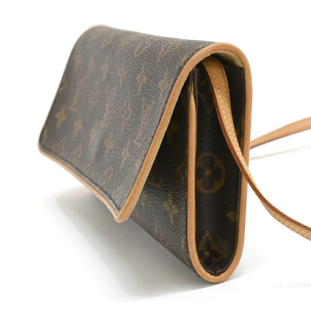 Louis Vuitton Pochette Canvas Bag Twin Monogram Shoulder Brown
